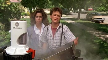 In this scene from the 1985 movie ''Back to the Future,'' fusion makes its film debut. (Click to view larger version...)